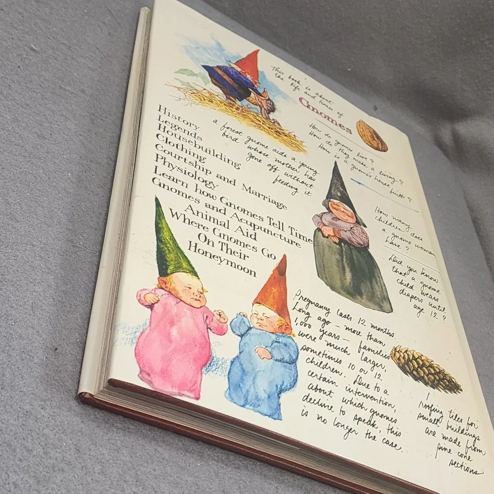Abrams Gnomes Hardcover Book White Rien Poortvliet Wil Huygen Vintage - Picture 5 of 12
